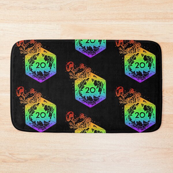 Item preview, mushroom D20: circle of spores druid DnD dice (rainbow) designed and sold by TheDoodlemancer.