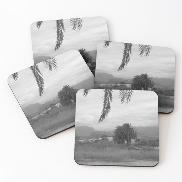Item preview, La Charca de Maspalomas Scenic Landscape in Black and White designed and sold by KaSaPo.