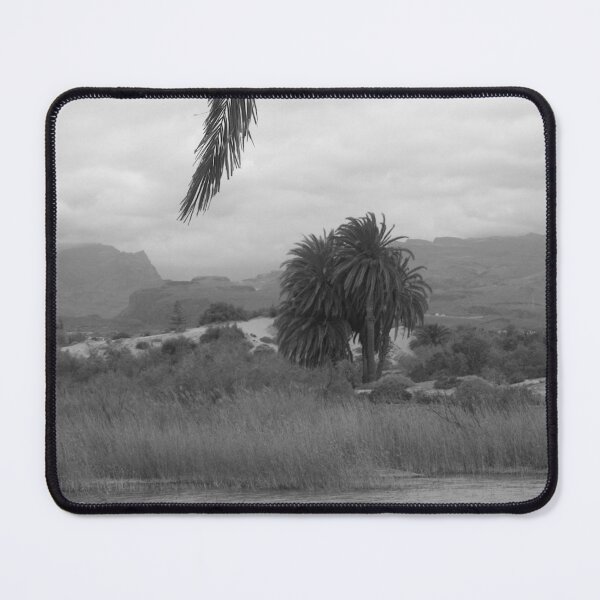 Item preview, La Charca de Maspalomas Scenic Landscape in Black and White designed and sold by KaSaPo.