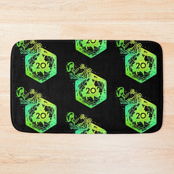 Item preview, mushroom D20: circle of spores druid DnD dice (acid green) designed and sold by TheDoodlemancer.