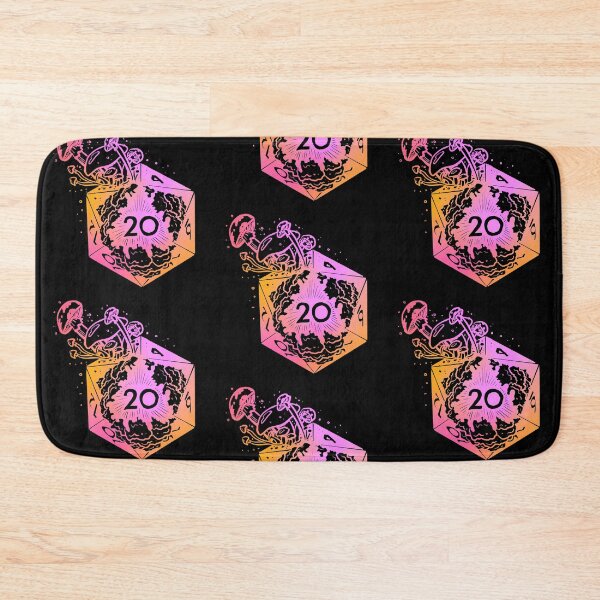 Item preview, mushroom D20: circle of spores druid DnD dice (sunset) designed and sold by TheDoodlemancer.