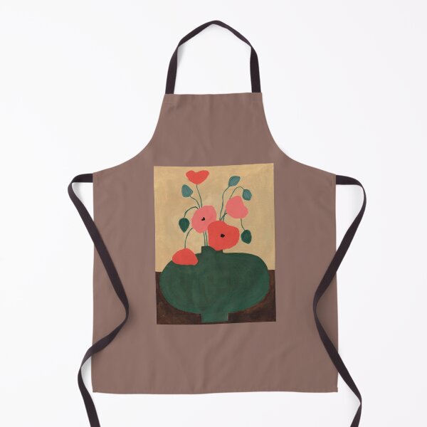 Item preview, Green Vase With Poppies designed and sold by JadeWuArt.