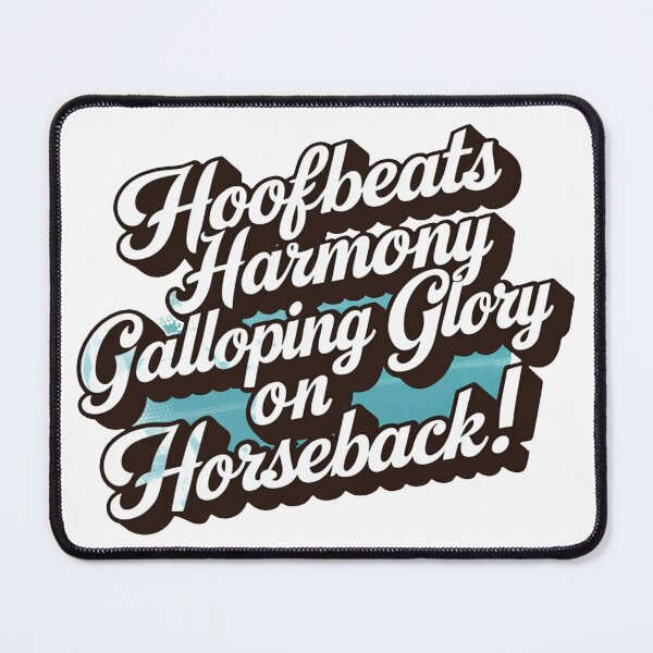Item preview, Hoofbeats Harmony Galloping Glory: A Fusion of Text and Art in Honor of Horseback Riding designed and sold by SplashTastic.