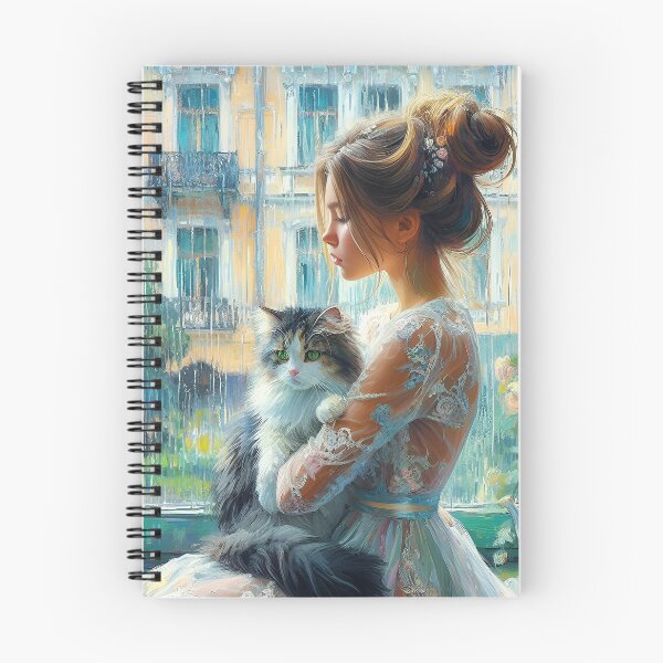 Item preview, The painting "Girl with a cat" designed and sold by aleksandr13.