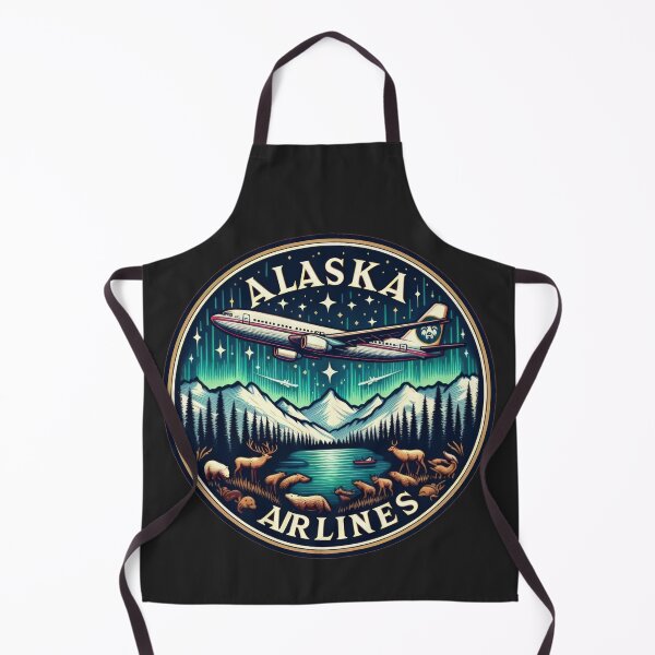 Item preview, Alaska airlines landscape with taiga and animals logo designed and sold by Expressions-Sel.