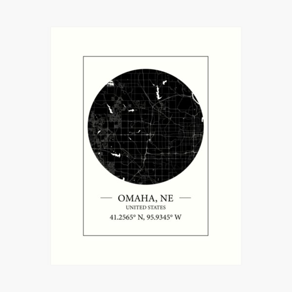 Item preview, Omaha map designed and sold by Mapmingle.