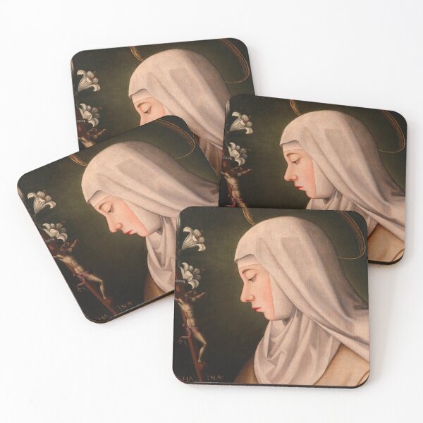 Item preview, Saint Catherine of Siena with a Lily and a Crucifix By Plautilla Nelli (Florence 1524-1588) designed and sold by Crux Fidelis.