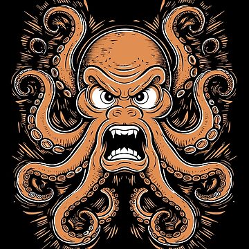 Artwork thumbnail, Angry octopus  by BubbleCrumbs
