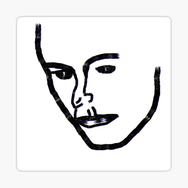 Face Down Sticker