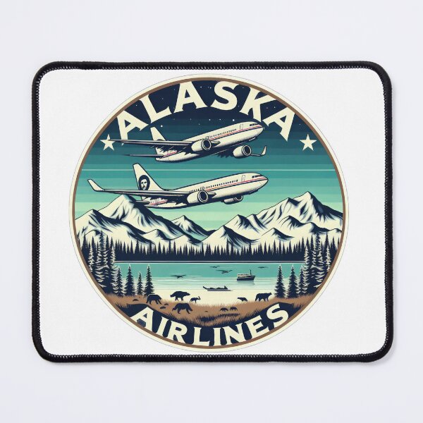 Item preview, Alaska airlines logo with a landscape designed and sold by Expressions-Sel.