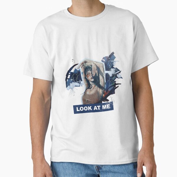 Peinture à l'huile d'un portrait de femme coloré T-shirt classique
