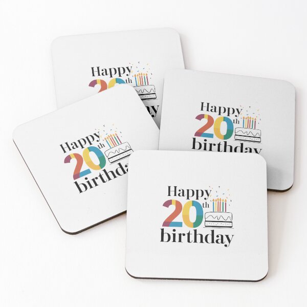 Item preview, Happy 20th Birthday - Minimalist Celebration designed and sold by Itsheartshop.