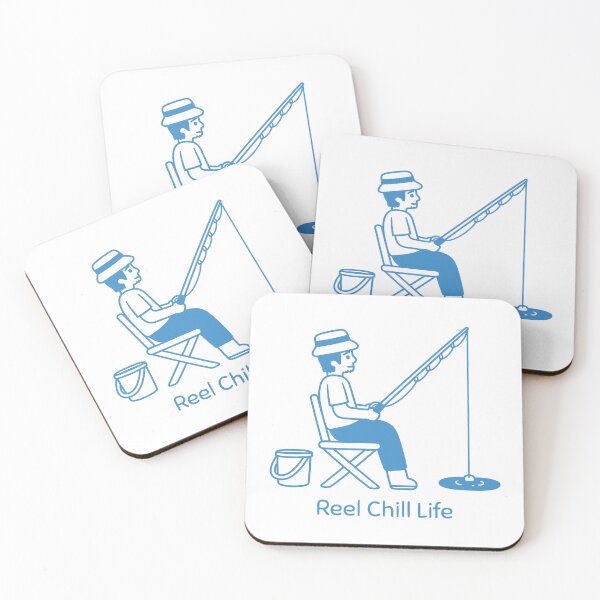 Item preview, Reel Chill Life Fishing Pun Blue designed and sold by rustydoodle.
