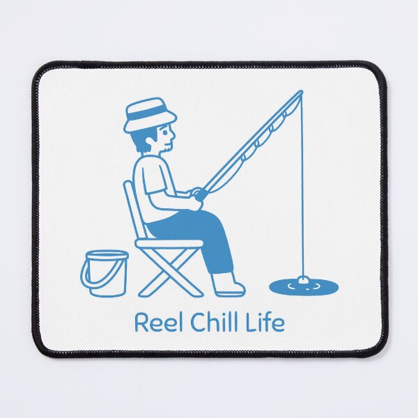 Item preview, Reel Chill Life Fishing Pun Blue designed and sold by rustydoodle.