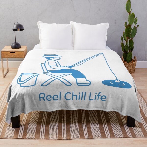 Item preview, Reel Chill Life Fishing Pun Blue designed and sold by rustydoodle.