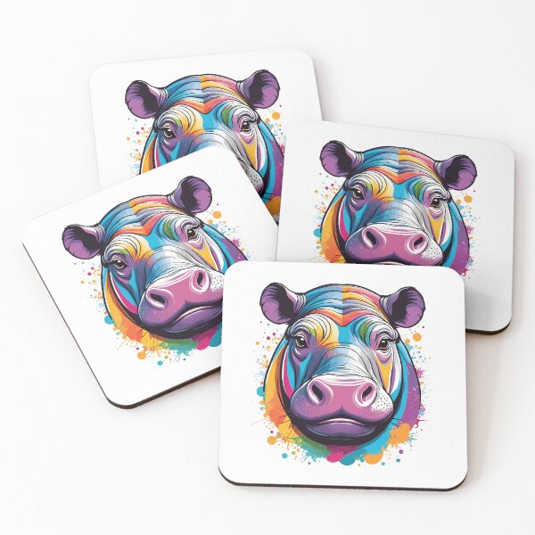 Item preview, Colorful Hippo designed and sold by WildlifeInc.