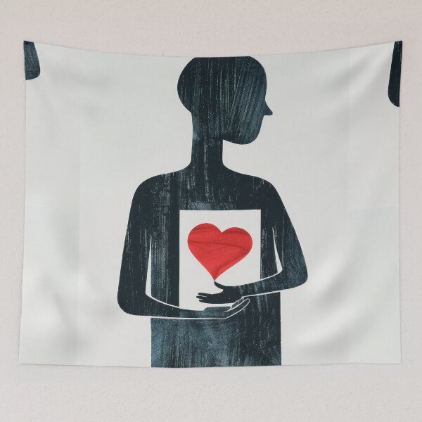 Item preview, Heart in Hand - Minimalist Illustration designed and sold by Piotrek0001.