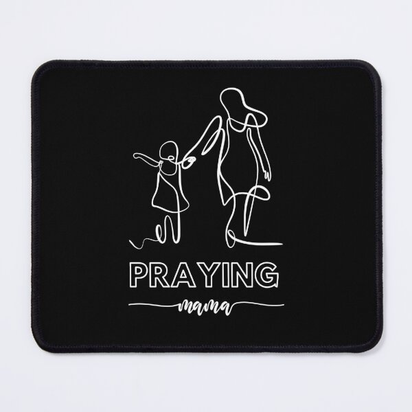 Item preview, White Christian Mother's Day Praying Mama Line Art Design For all Loving Mothers designed and sold by Wear-Christ.