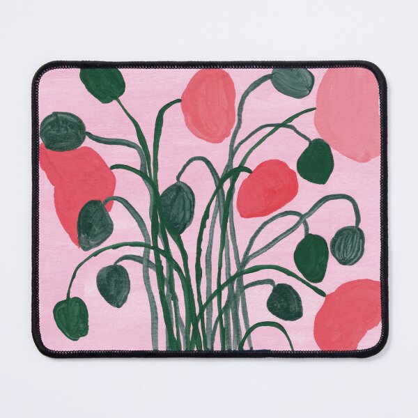 Item preview, Pink Blue Vase With Poppies  designed and sold by JadeWuArt.