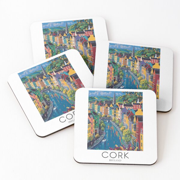 Item preview, A Pop Art Travel Print of Cork - Ireland designed and sold by StudioRedKoala.