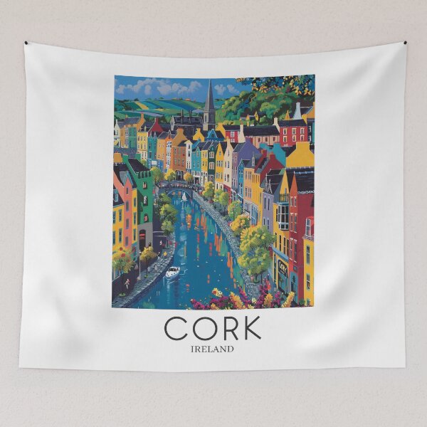 Item preview, A Pop Art Travel Print of Cork - Ireland designed and sold by StudioRedKoala.