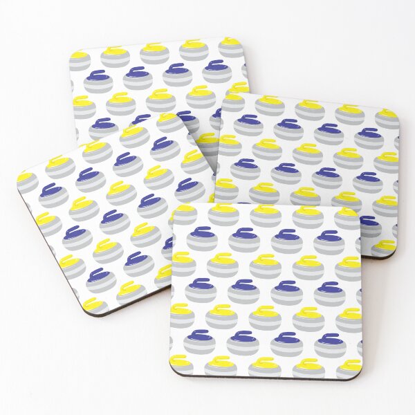 Item preview, Curling Stones Rocks Pattern on White designed and sold by CreativeTwins.