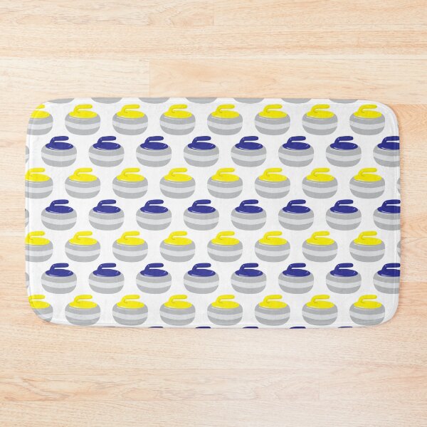 Item preview, Curling Stones Rocks Pattern on White designed and sold by CreativeTwins.