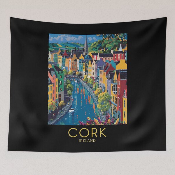 Item preview, A Pop Art Travel Print of Cork - Ireland designed and sold by StudioRedKoala.