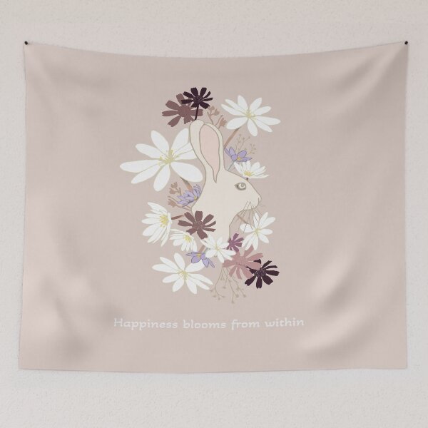 Item preview, Spring Bloom Rabbit Art Print designed and sold by Karie Ann Smith.
