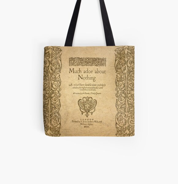 Shakespeare. Much adoe about nothing, 1600 Bolsa estampada de tela