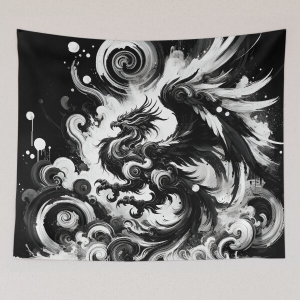 Item preview, Monochromatic Maelstrom: Phoenix in the Abyss designed and sold by mahajone.