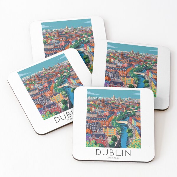 Item preview, A Pop Art Travel Print of Dublin - Ireland designed and sold by StudioRedKoala.