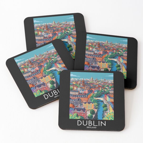 Item preview, A Pop Art Travel Print of Dublin - Ireland designed and sold by StudioRedKoala.