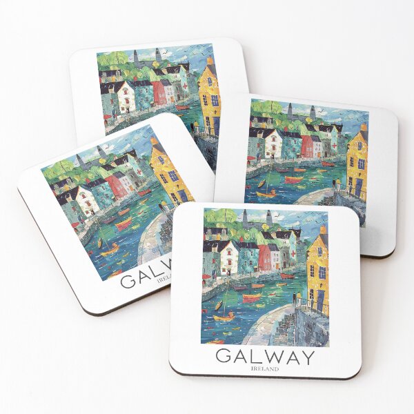 Item preview, A Pop Art Travel Print of Galway - Ireland designed and sold by StudioRedKoala.