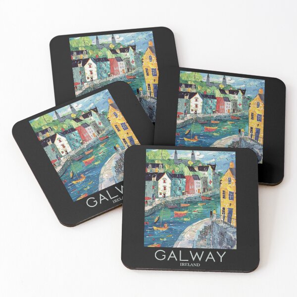 Item preview, A Pop Art Travel Print of Galway - Ireland designed and sold by StudioRedKoala.