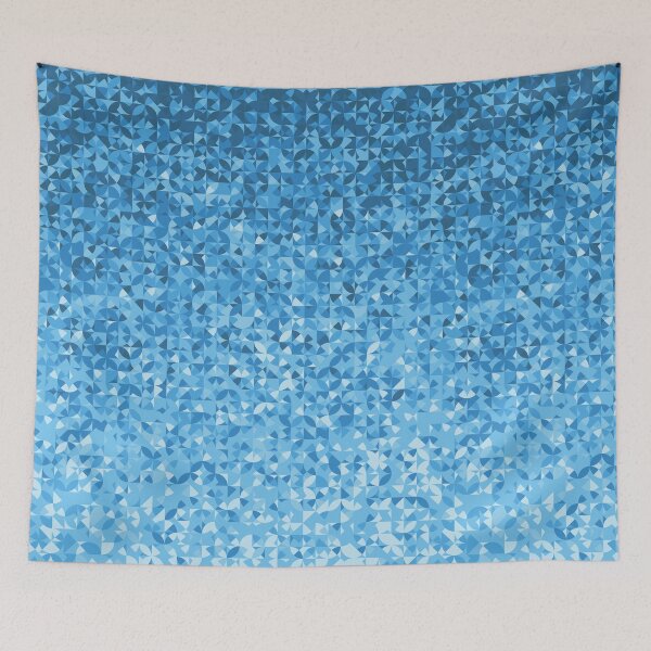 Item preview, Blue Geometric Triangle Pattern designed and sold by Shapes & Fragments.