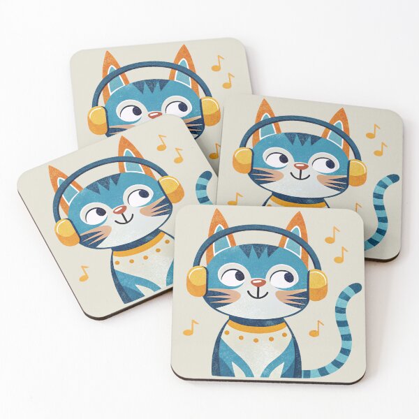 Item preview, Cat Music Lover With Headphones designed and sold by Lelijo.