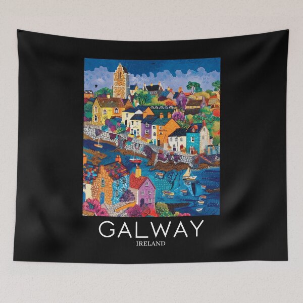 Item preview, A Pop Art Travel Print of Galway - Ireland designed and sold by StudioRedKoala.