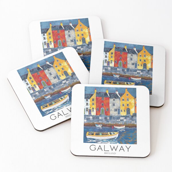 Item preview, A Pop Art Travel Print of Galway - Ireland designed and sold by StudioRedKoala.