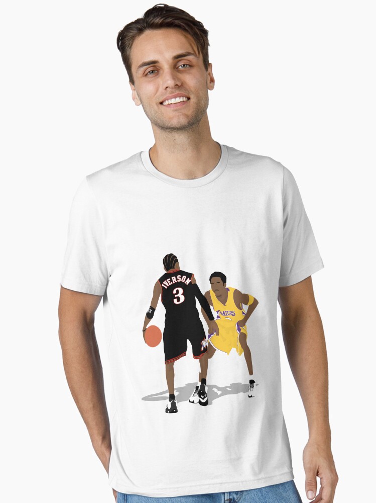 Allen Iverson and Kobe Bryant minimalist drawing