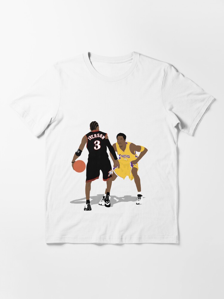 Allen Iverson and Kobe Bryant minimalist drawing