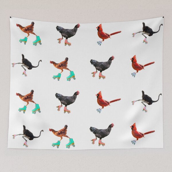 Item preview, Chickens Hen Ostrich Cardinal Roller Skating Birds for Rollerskaters designed and sold by julyperson.