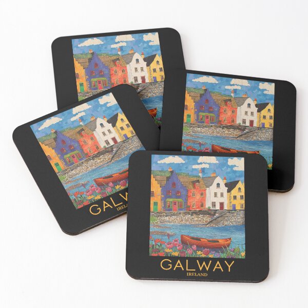 Item preview, A Pop Art Travel Print of Galway - Ireland designed and sold by StudioRedKoala.