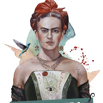 Aperçu de l'œuvre Portrait à la peinture de Frida Khalo de Priscilla Seiller