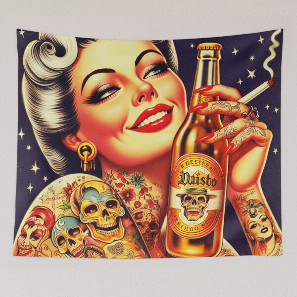 Item preview, Vintage Beer Girl designed and sold by PulpVintage.