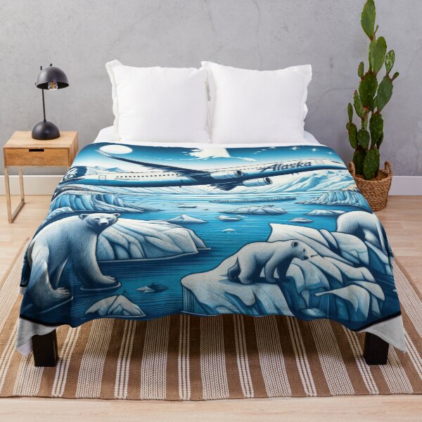 Item preview,  Alaska airlines  with glaciers and polar bears designed and sold by Expressions-Sel.