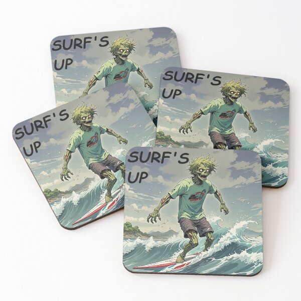 Item preview, Surf's up dead dude designed and sold by TheDarkVault.