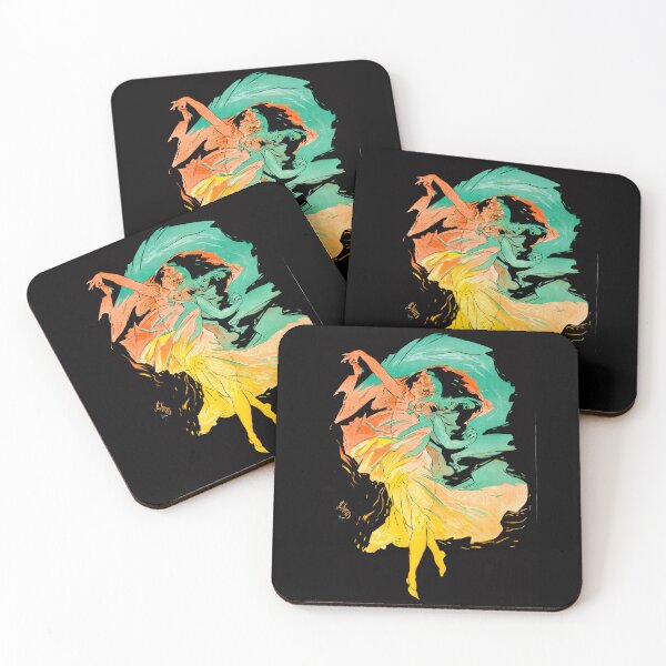 Item preview, Dancer In Motion Swirls of Color 1897 Jules Cheret designed and sold by RocketshipRetro.