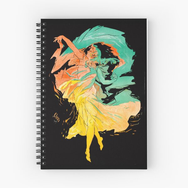 Item preview, Dancer In Motion Swirls of Color 1897 Jules Cheret designed and sold by RocketshipRetro.