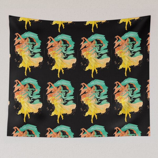 Item preview, Dancer In Motion Swirls of Color 1897 Jules Cheret designed and sold by RocketshipRetro.